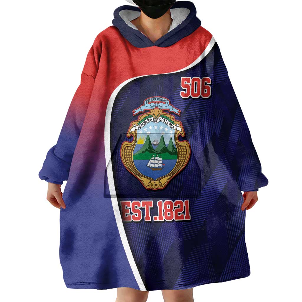 Costa Rica Independence Day Wearable Blanket Hoodie Since 1821 September 15 - Wonder Print Shop