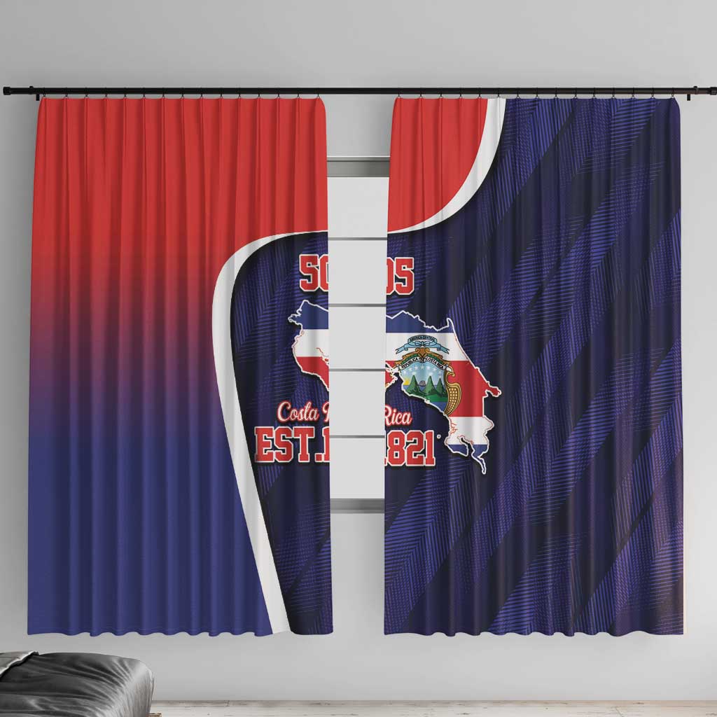 Costa Rica Independence Day Window Curtain Since 1821 September 15 - Wonder Print Shop