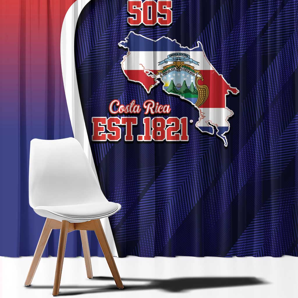 Costa Rica Independence Day Window Curtain Since 1821 September 15 - Wonder Print Shop