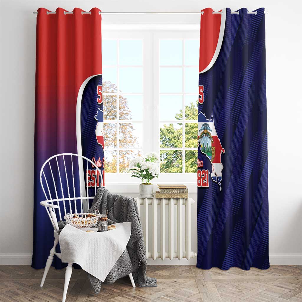 Costa Rica Independence Day Window Curtain Since 1821 September 15 - Wonder Print Shop