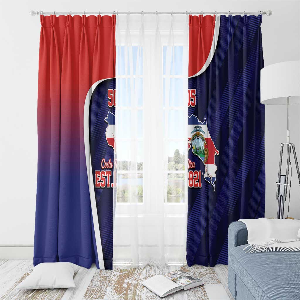 Costa Rica Independence Day Window Curtain Since 1821 September 15 - Wonder Print Shop