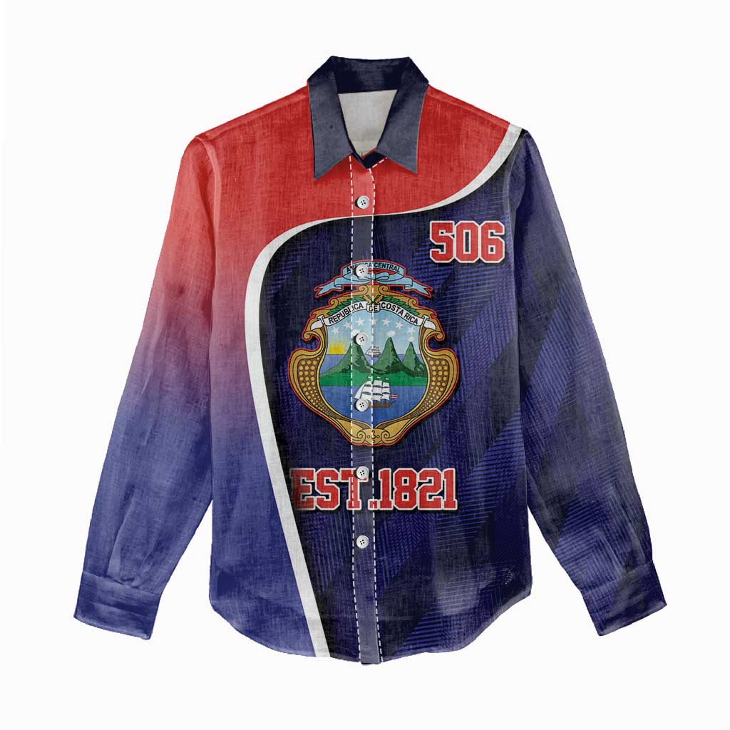 Costa Rica Independence Day Women Casual Shirt Since 1821 September 15 - Wonder Print Shop
