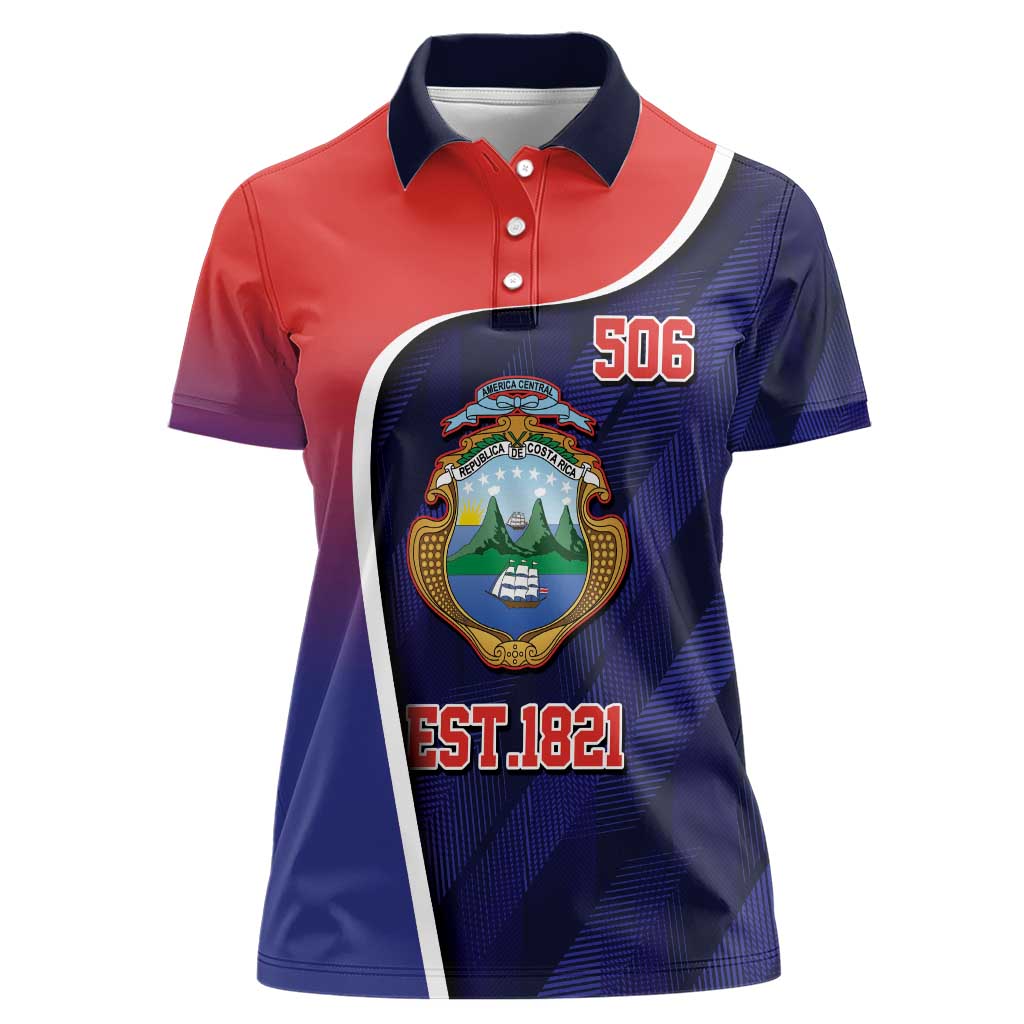 Costa Rica Independence Day Women Polo Shirt Since 1821 September 15 - Wonder Print Shop