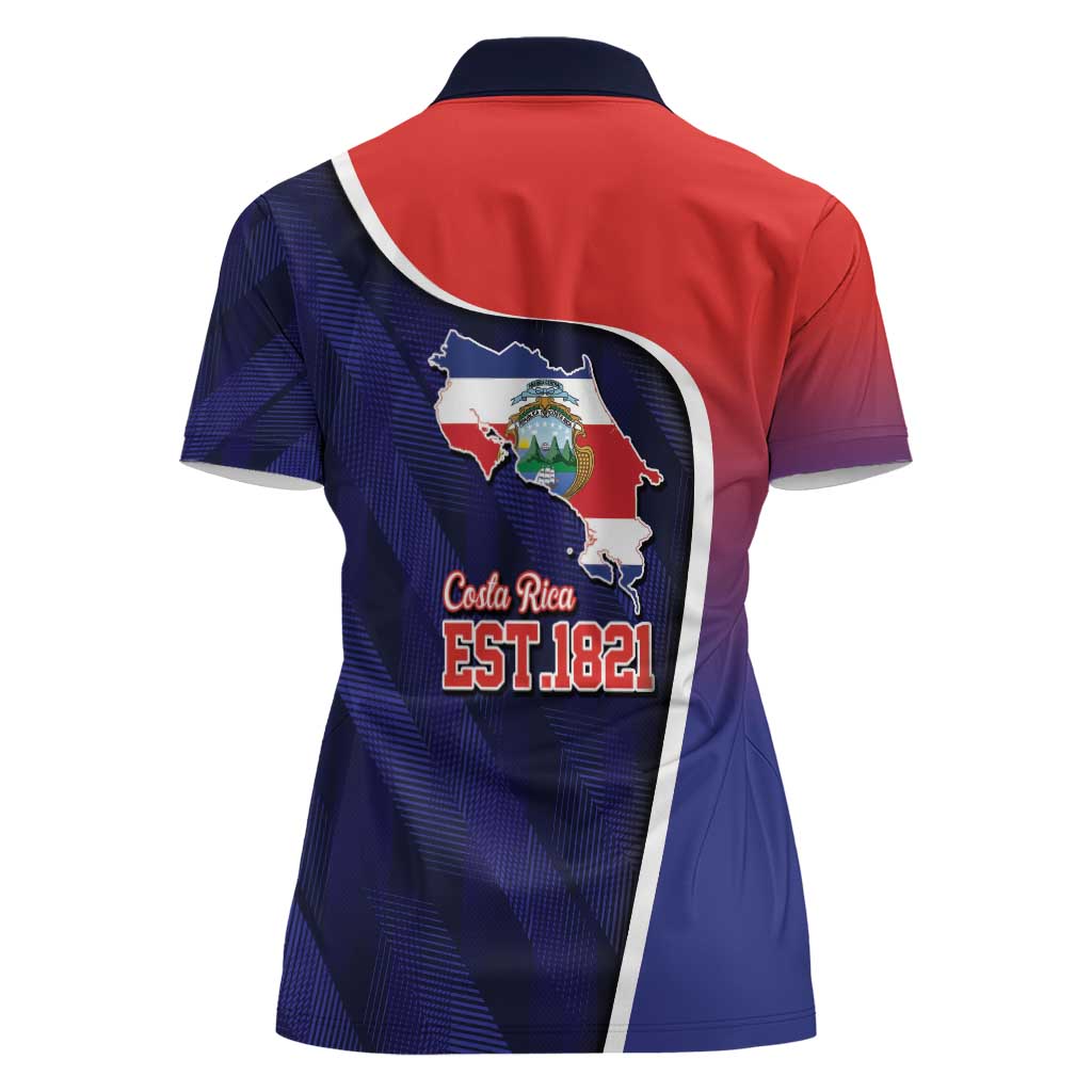 Costa Rica Independence Day Women Polo Shirt Since 1821 September 15 - Wonder Print Shop
