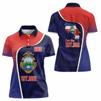Costa Rica Independence Day Women Polo Shirt Since 1821 September 15 - Wonder Print Shop