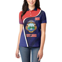 Costa Rica Independence Day Women Polo Shirt Since 1821 September 15 - Wonder Print Shop