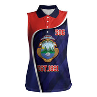 Costa Rica Independence Day Women Sleeveless Polo Shirt Since 1821 September 15 - Wonder Print Shop