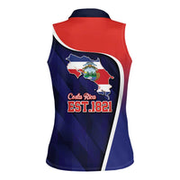 Costa Rica Independence Day Women Sleeveless Polo Shirt Since 1821 September 15 - Wonder Print Shop