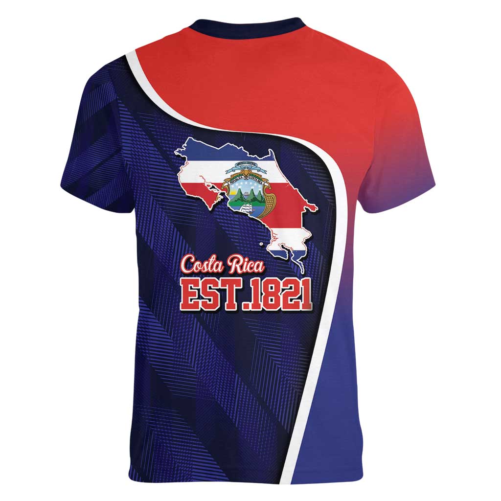 Costa Rica Independence Day Women V-Neck T-Shirt Since 1821 September 15 - Wonder Print Shop