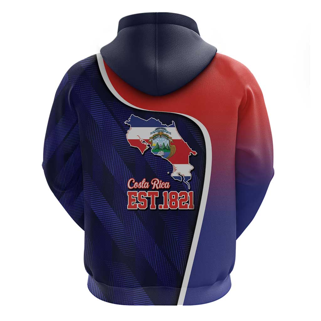 Costa Rica Independence Day Zip Hoodie Since 1821 September 15 - Wonder Print Shop