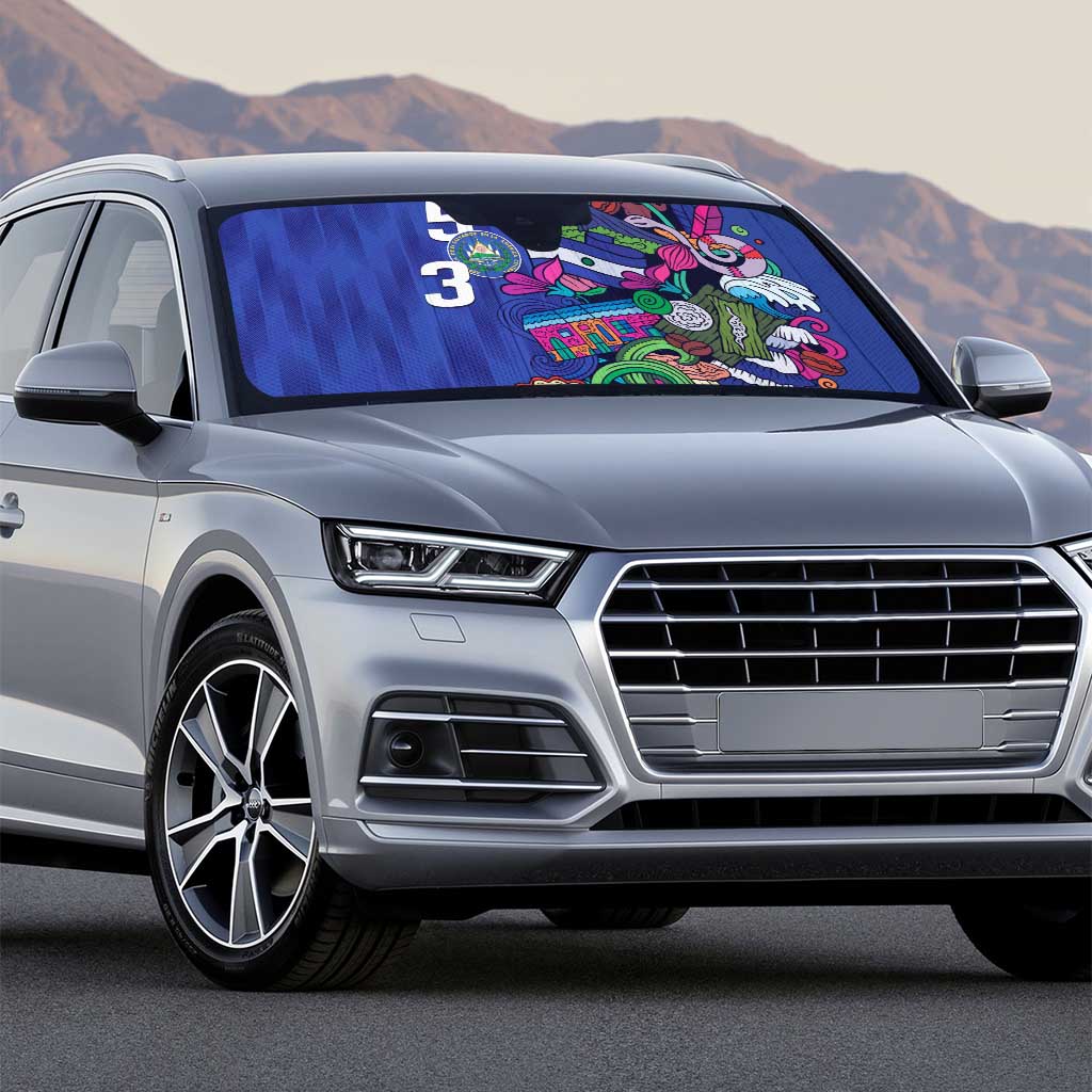 El Salvador Auto Sun Shade Beauty Local Inspired - Wonder Print Shop