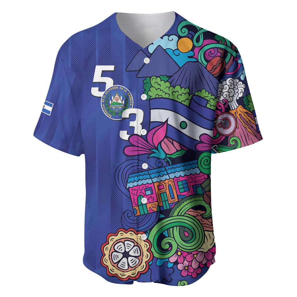El Salvador Baseball Jersey Beauty Local Inspired - Wonder Print Shop