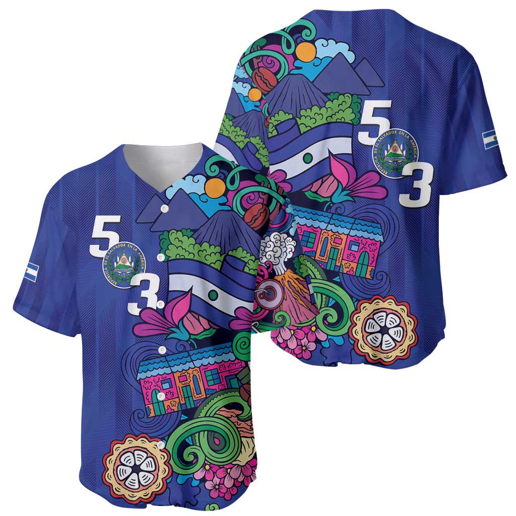 El Salvador Baseball Jersey Beauty Local Inspired - Wonder Print Shop