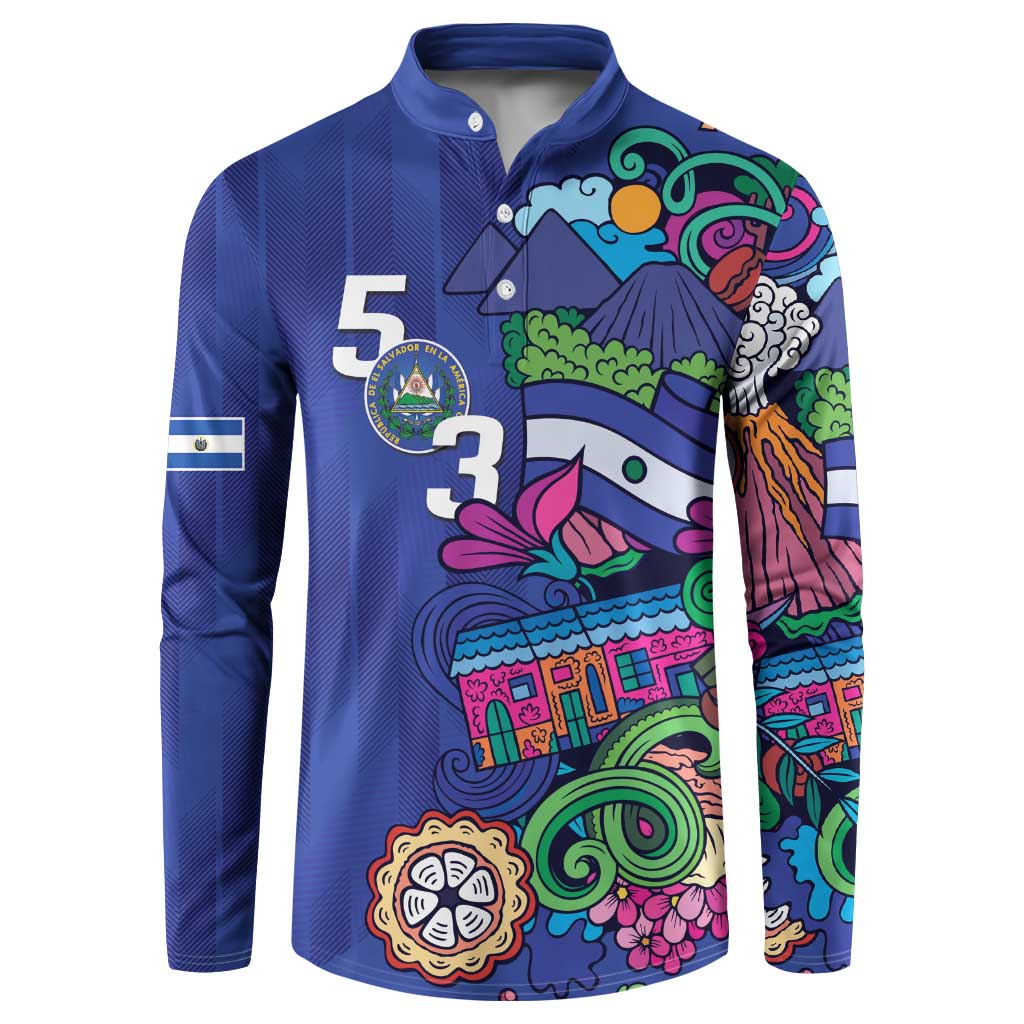 El Salvador Button Sweatshirt Beauty Local Inspired - Wonder Print Shop