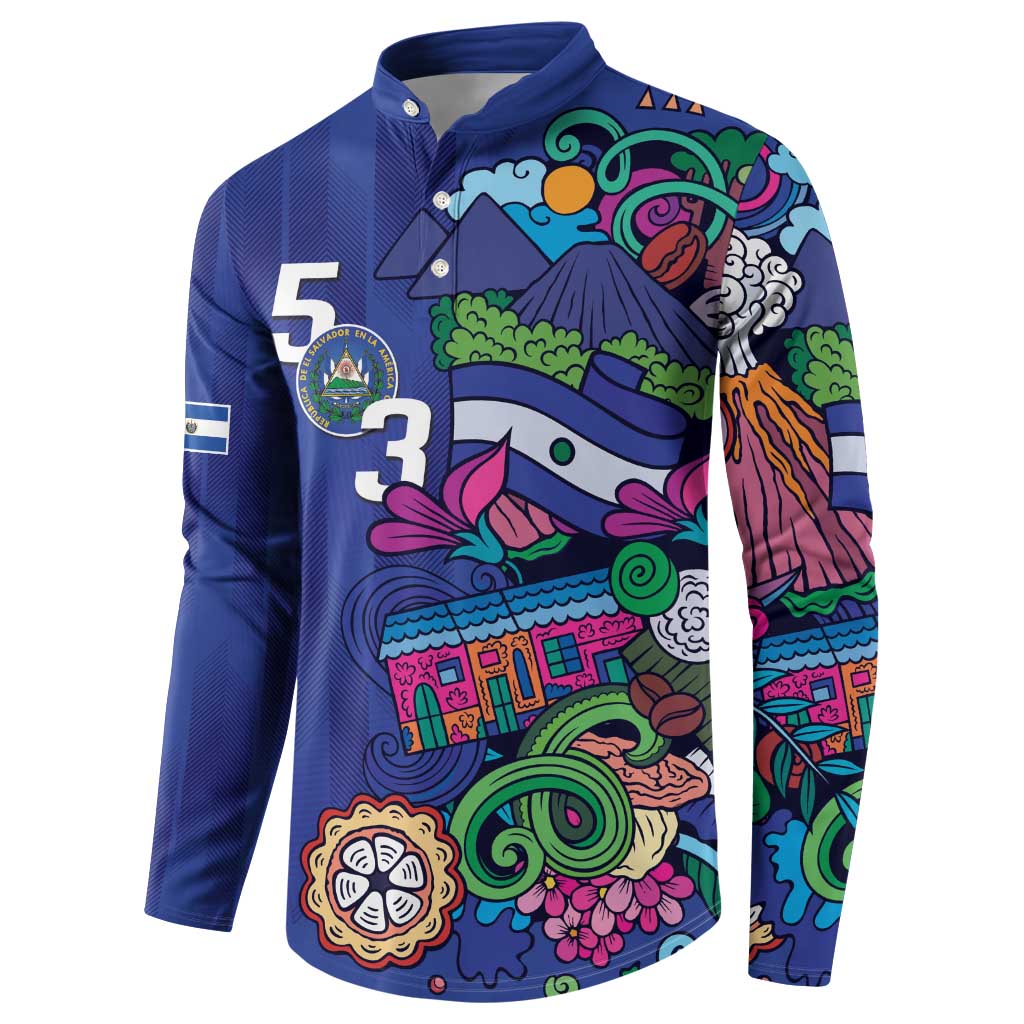 El Salvador Button Sweatshirt Beauty Local Inspired - Wonder Print Shop