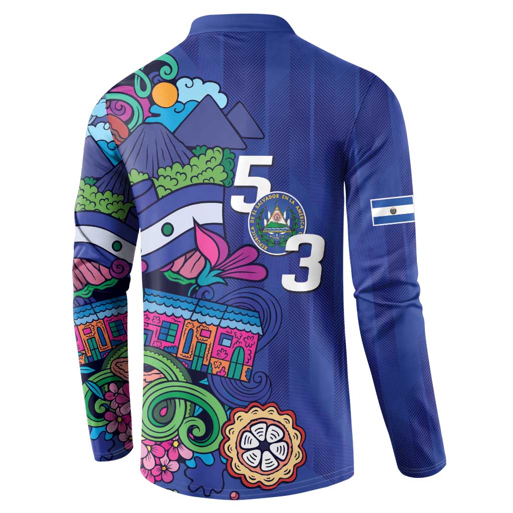 El Salvador Button Sweatshirt Beauty Local Inspired - Wonder Print Shop