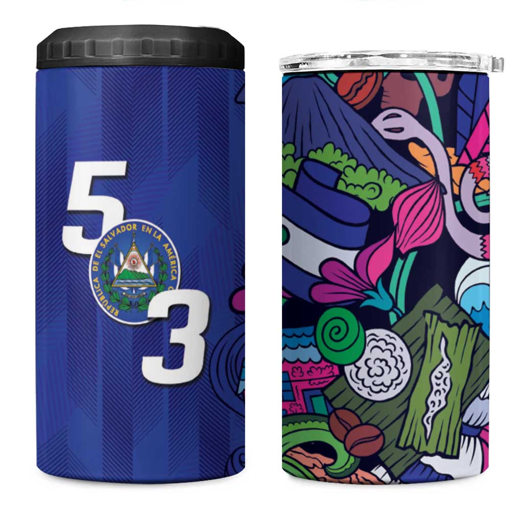 El Salvador 4 in 1 Can Cooler Tumbler Beauty Local Inspired - Wonder Print Shop