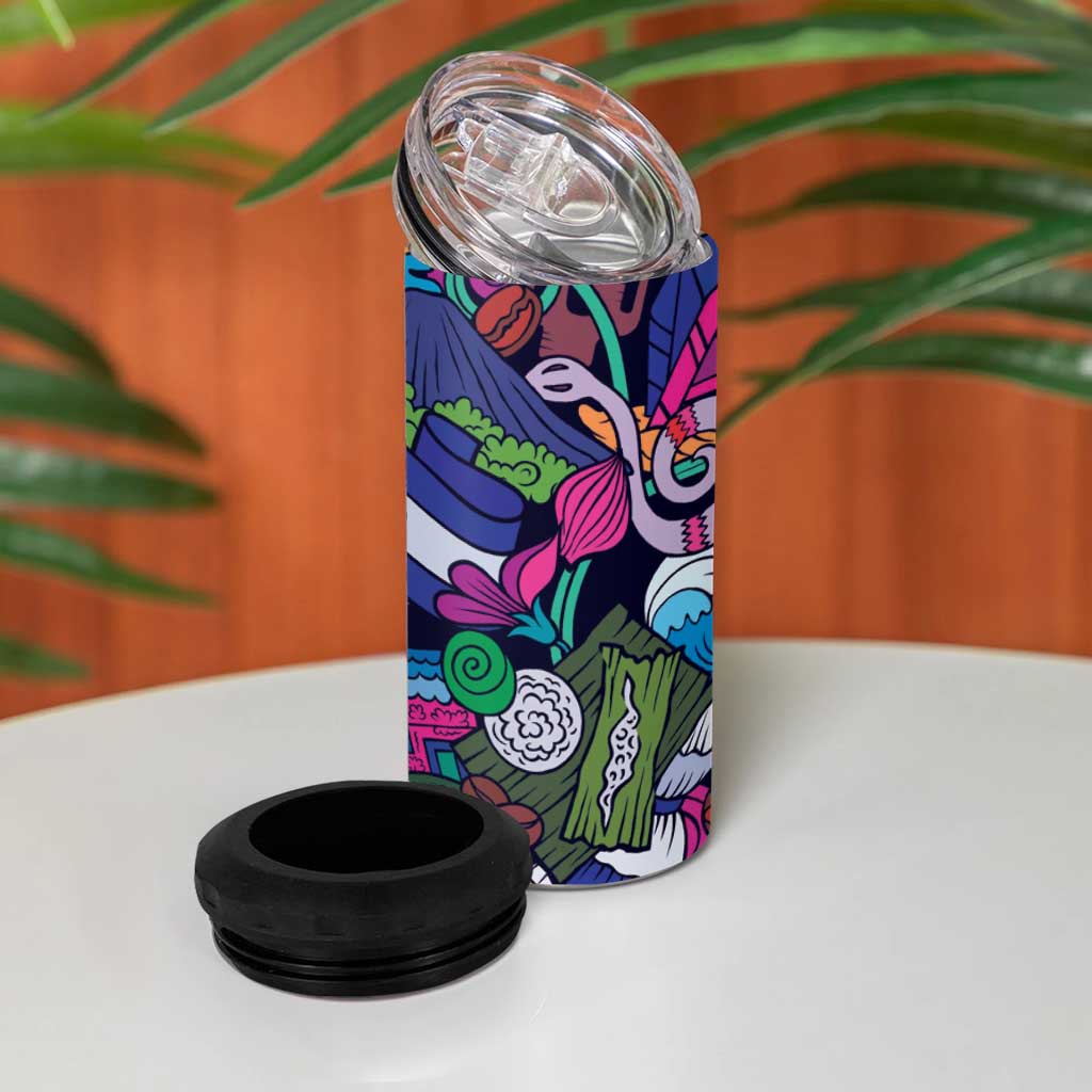 El Salvador 4 in 1 Can Cooler Tumbler Beauty Local Inspired - Wonder Print Shop