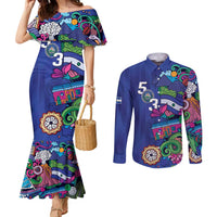 El Salvador Couples Matching Mermaid Dress and Long Sleeve Button Shirt Beauty Local Inspired - Wonder Print Shop