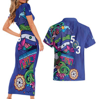 El Salvador Couples Matching Short Sleeve Bodycon Dress and Hawaiian Shirt Beauty Local Inspired - Wonder Print Shop