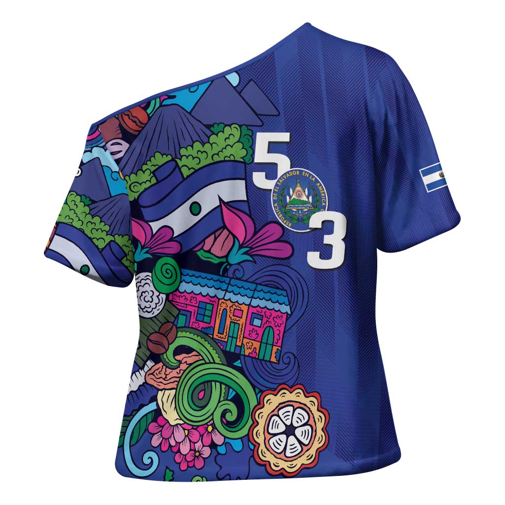 El Salvador Cross Shoulder Shirt Beauty Local Inspired - Wonder Print Shop