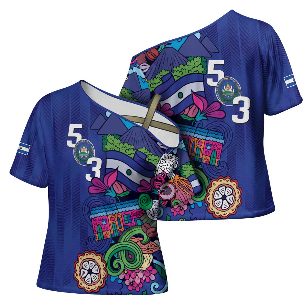 El Salvador Cross Shoulder Shirt Beauty Local Inspired - Wonder Print Shop