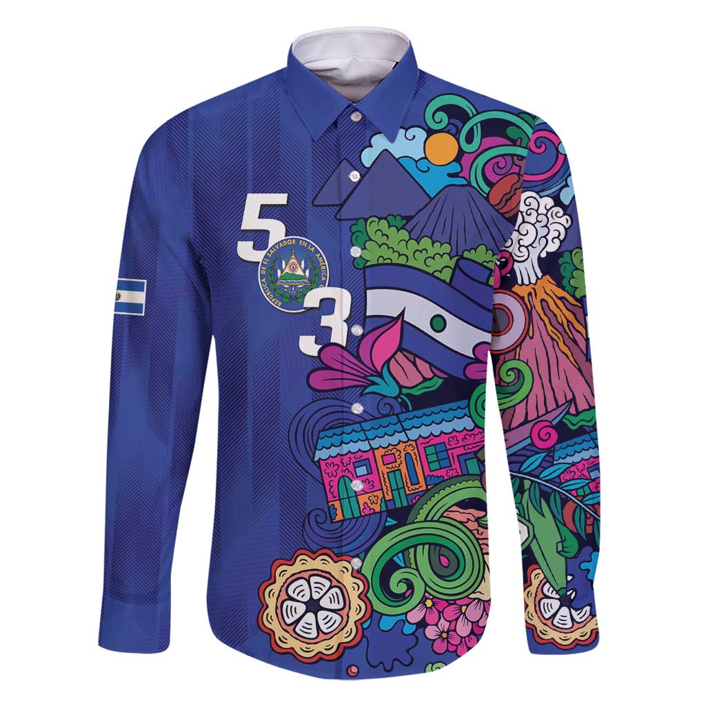 El Salvador Family Matching Long Sleeve Bodycon Dress and Hawaiian Shirt Beauty Local Inspired - Wonder Print Shop