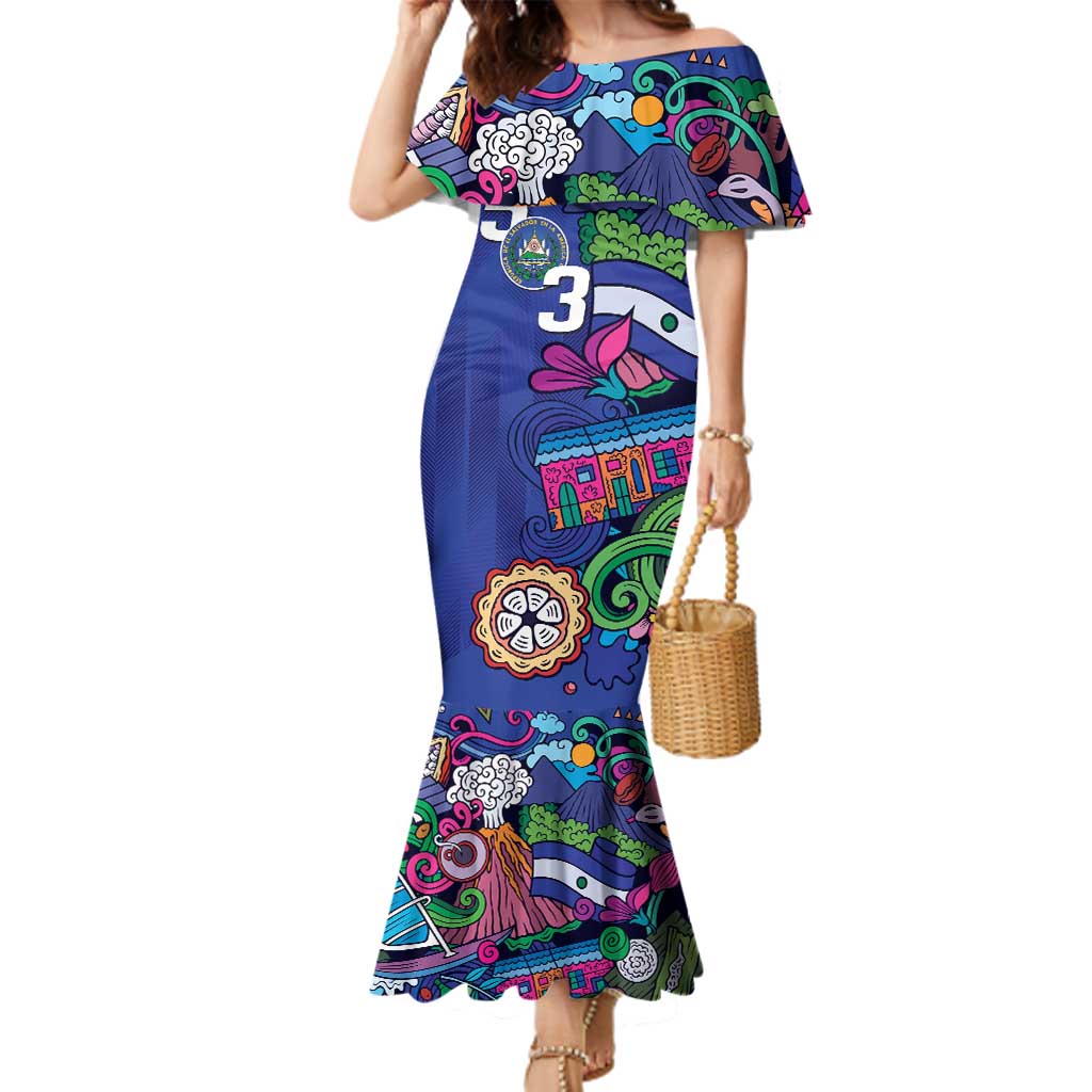 El Salvador Family Matching Mermaid Dress and Hawaiian Shirt Beauty Local Inspired - Wonder Print Shop
