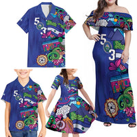 El Salvador Family Matching Off Shoulder Maxi Dress and Hawaiian Shirt Beauty Local Inspired - Wonder Print Shop