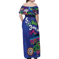 El Salvador Family Matching Off Shoulder Maxi Dress and Hawaiian Shirt Beauty Local Inspired - Wonder Print Shop