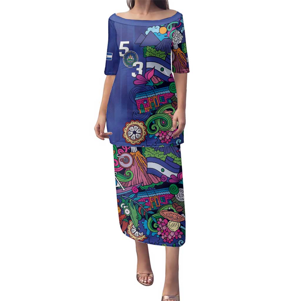 El Salvador Family Matching Puletasi and Hawaiian Shirt Beauty Local Inspired - Wonder Print Shop