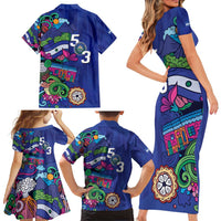 El Salvador Family Matching Short Sleeve Bodycon Dress and Hawaiian Shirt Beauty Local Inspired - Wonder Print Shop