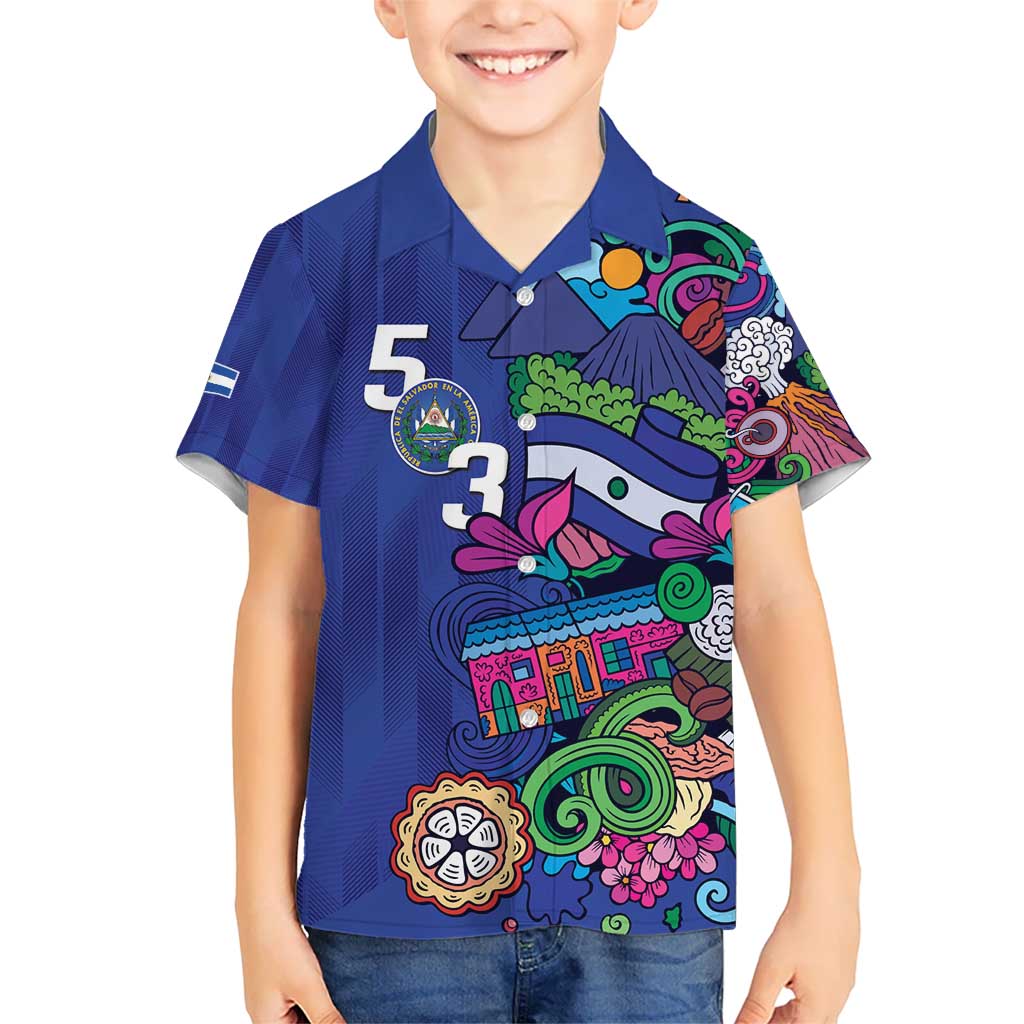 El Salvador Kid Hawaiian Shirt Beauty Local Inspired - Wonder Print Shop