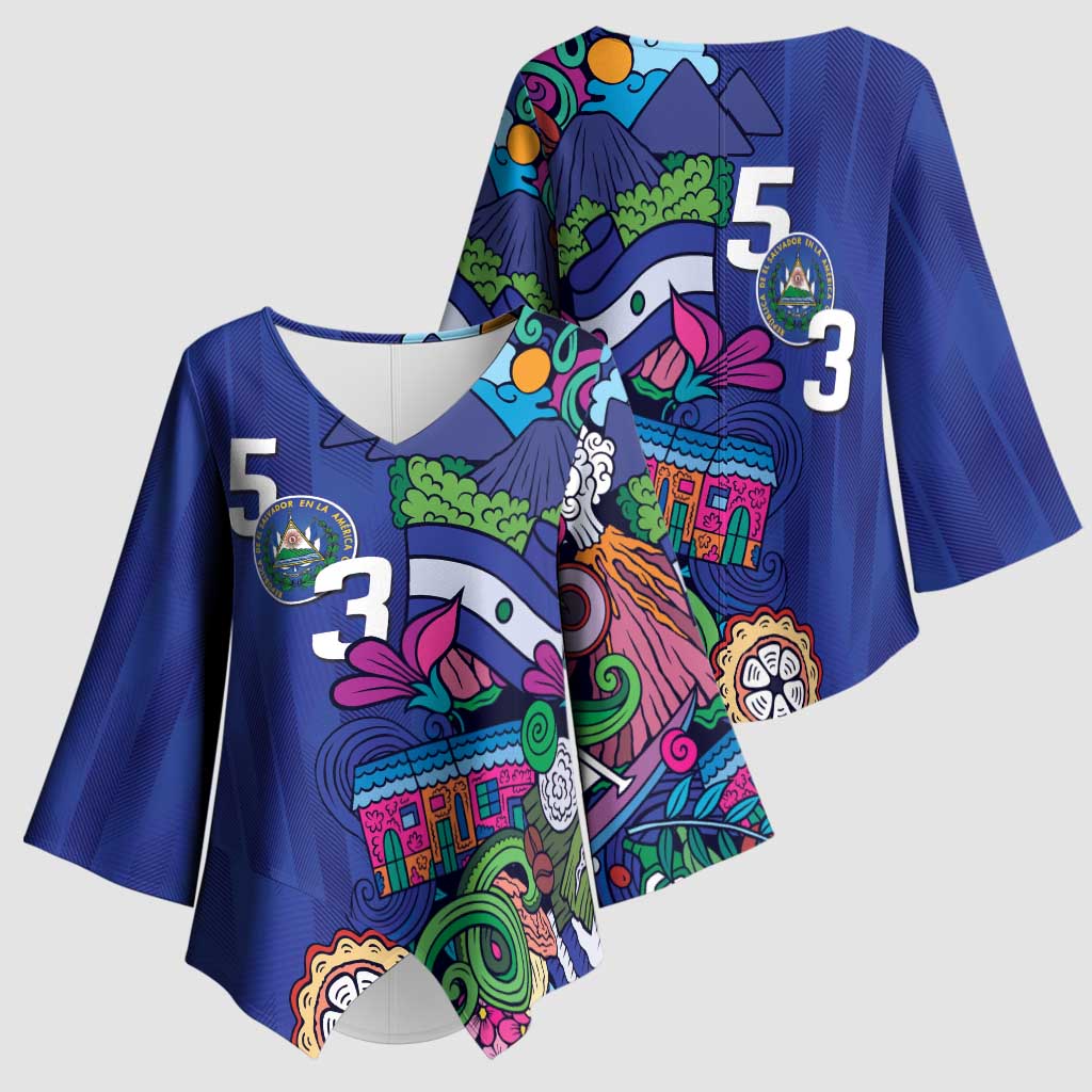 El Salvador Kimono Sleeve Blouse Beauty Local Inspired - Wonder Print Shop
