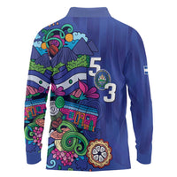 El Salvador Long Sleeve Polo Shirt Beauty Local Inspired - Wonder Print Shop