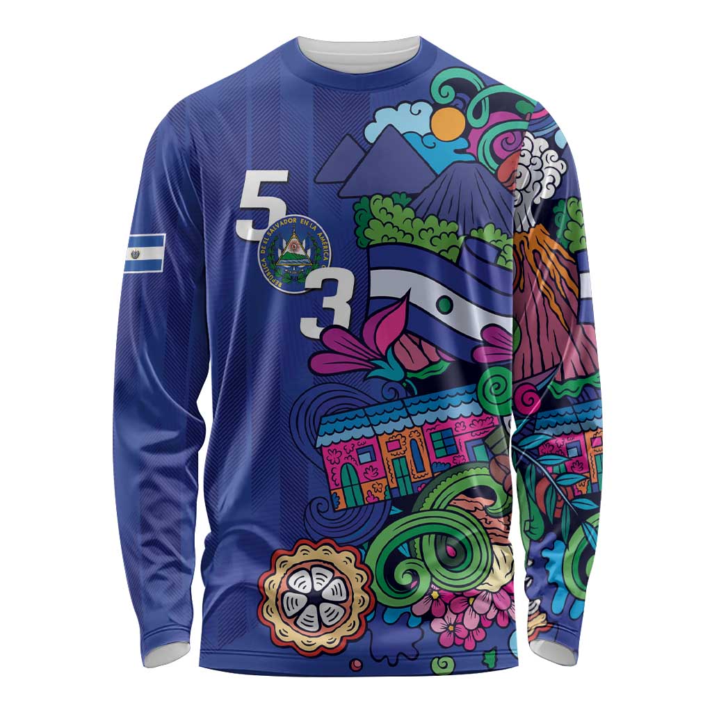 El Salvador Long Sleeve Shirt Beauty Local Inspired - Wonder Print Shop