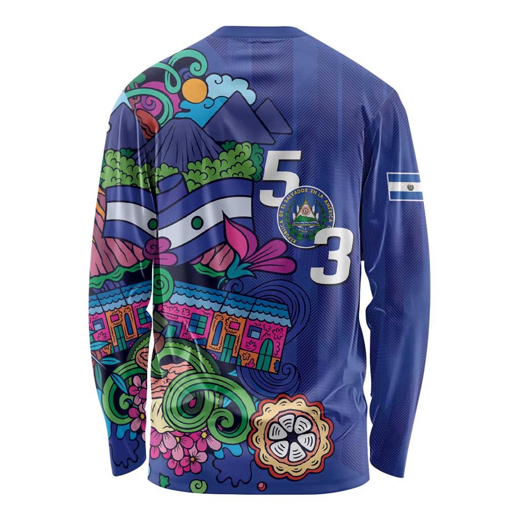 El Salvador Long Sleeve Shirt Beauty Local Inspired - Wonder Print Shop