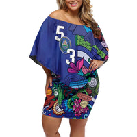 El Salvador Off Shoulder Short Dress Beauty Local Inspired - Wonder Print Shop