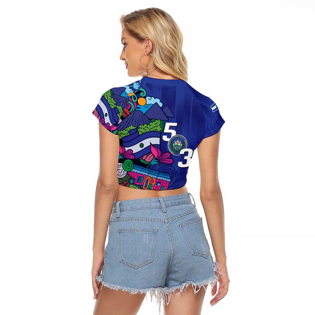 El Salvador Raglan Cropped T Shirt Beauty Local Inspired - Wonder Print Shop