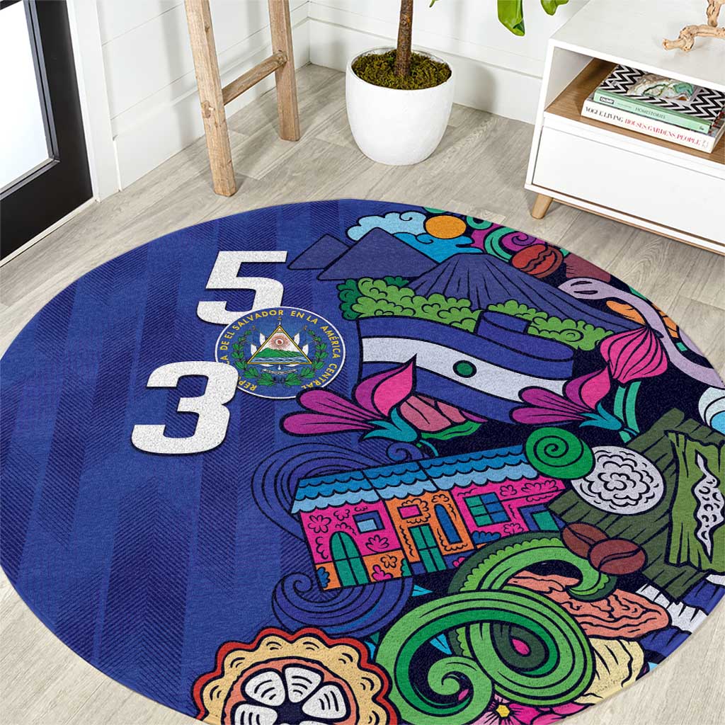 El Salvador Round Carpet Beauty Local Inspired - Wonder Print Shop