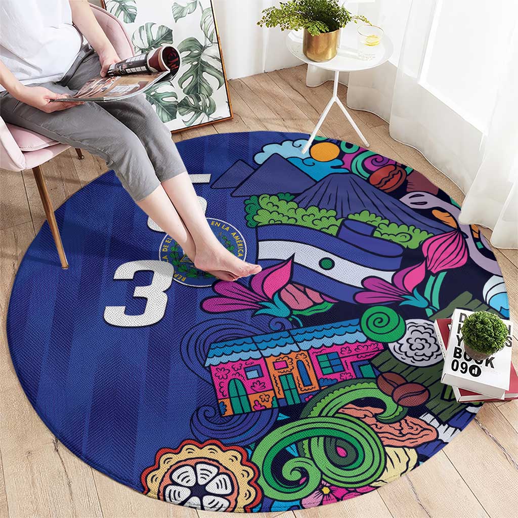 El Salvador Round Carpet Beauty Local Inspired - Wonder Print Shop