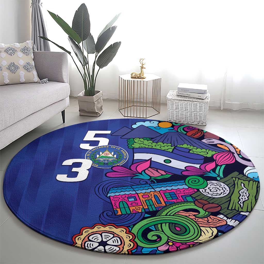 El Salvador Round Carpet Beauty Local Inspired - Wonder Print Shop