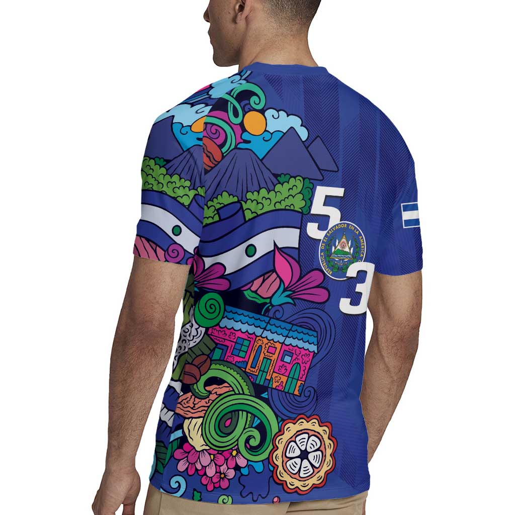 El Salvador Rugby Jersey Beauty Local Inspired - Wonder Print Shop