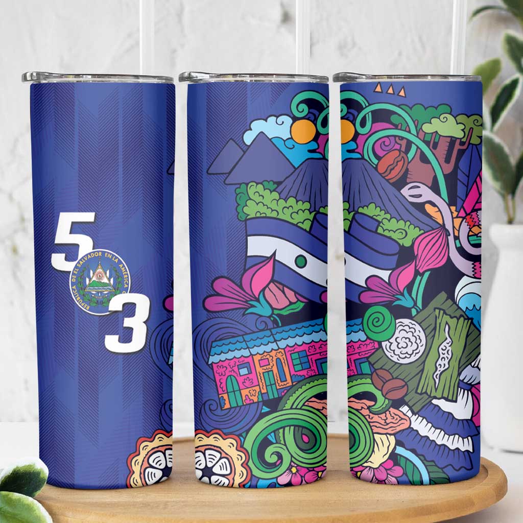 El Salvador Skinny Tumbler Beauty Local Inspired - Wonder Print Shop