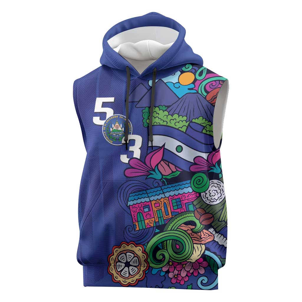 El Salvador Sleeveless Hoodie Beauty Local Inspired - Wonder Print Shop