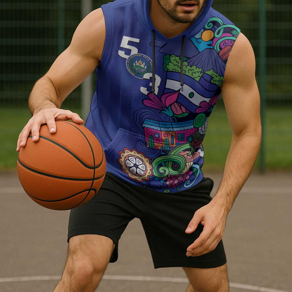 El Salvador Sleeveless Hoodie Beauty Local Inspired - Wonder Print Shop