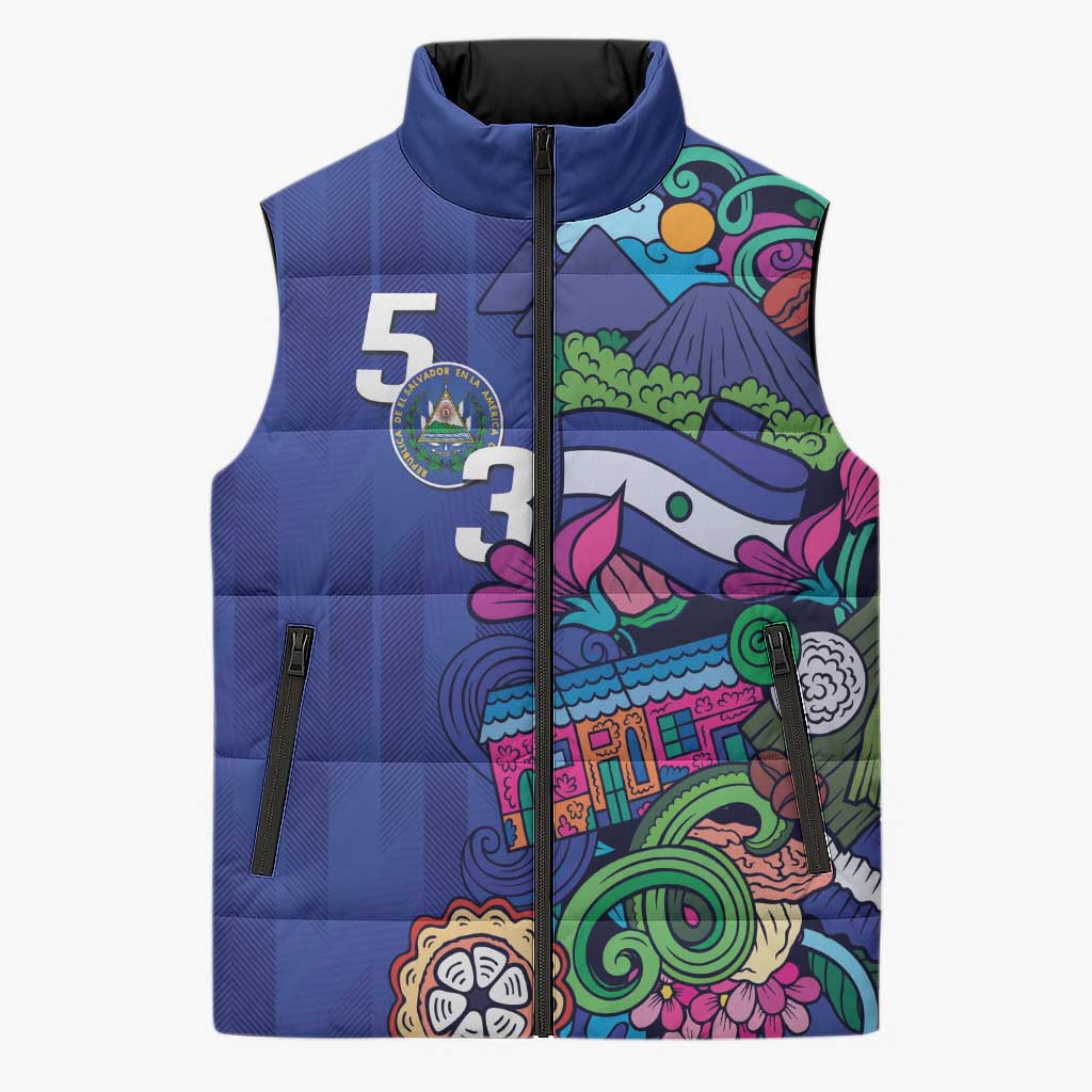 El Salvador Sleeveless Puffer Jacket Beauty Local Inspired - Wonder Print Shop