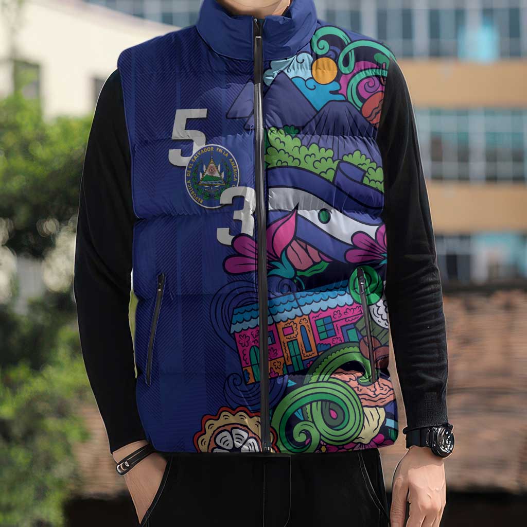El Salvador Sleeveless Puffer Jacket Beauty Local Inspired - Wonder Print Shop