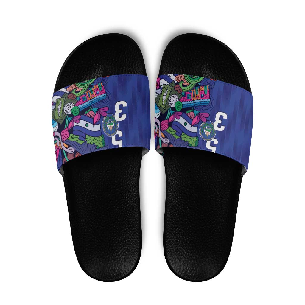 El Salvador Slide Sandals Beauty Local Inspired - Wonder Print Shop