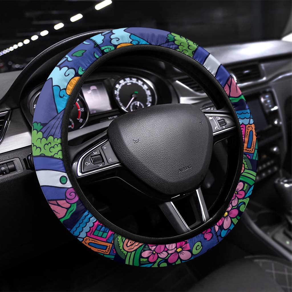 El Salvador Steering Wheel Cover Beauty Local Inspired - Wonder Print Shop